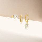 Set 3 boucles d'oreilles argent plaqué or