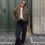 Blouson bomber femme en suédine à col