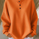 Pull femme maille gaufrée colour block col rond