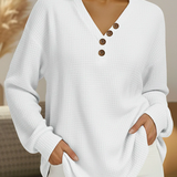 Pull femme maille gaufrée colour block col rond