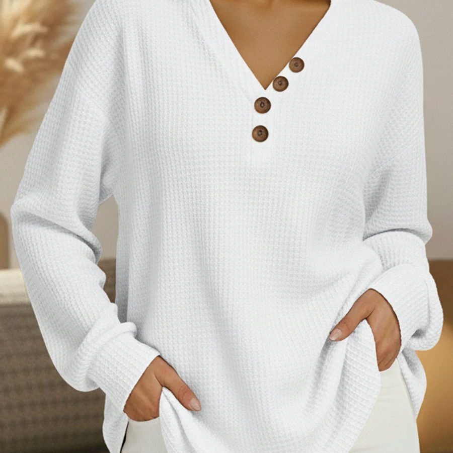 Pull femme maille gaufrée colour block col rond