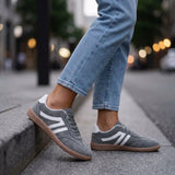 Baskets femme rétro à empiècements et semelle chunky