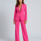 Ensemble femme blazer ajusté et pantalon large