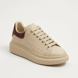 Baskets plateforme femme à lacets aspect daim