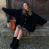 Cardigan Femme Boutonné Chic Oversize