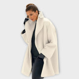Manteau femme oversize col châle sans fermeture