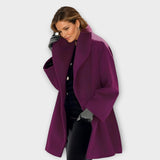 Manteau femme oversize col châle sans fermeture