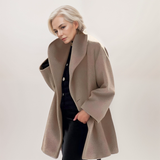 Manteau femme oversize col châle sans fermeture