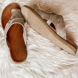 Sandales Plates Cuir Boucle Réglable Confort Estival