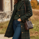 Manteau Carreaux Femme – Élégant Manteau Long Chic