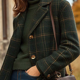 Manteau Carreaux Femme – Élégant Manteau Long Chic
