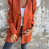 Lang Casual Cardigan Med Knapper Blød Komfort Stil