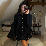 Cardigan Femme Boutonné Chic Oversize