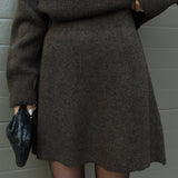 Ensemble Maille Oversize Pull Long Jupe Assortie Style Cocooning Chic