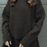 Ensemble Maille Oversize Pull Long Jupe Assortie Style Cocooning Chic