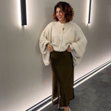 Cardigan Femme Oversize Boutonné Doux