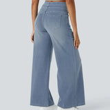 Jean Évasé Taille Haute Confort Extensible Moderne