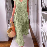 Robe Longue Femme Fleurie à Col V