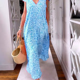 Robe Longue Femme Fleurie à Col V