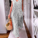Robe Longue Femme Fleurie à Col V