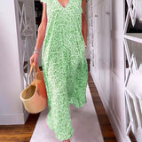 Robe Longue Femme Fleurie à Col V