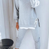 Ensemble Jogging Oversize Superposé Sweat Pantalon Style Casual Moderne