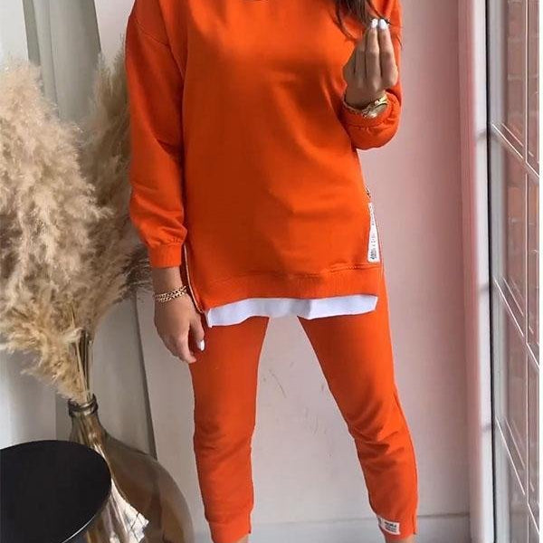 Ensemble Jogging Oversize Superposé Sweat Pantalon Style Casual Moderne