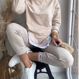 Ensemble Jogging Oversize Superposé Sweat Pantalon Style Casual Moderne