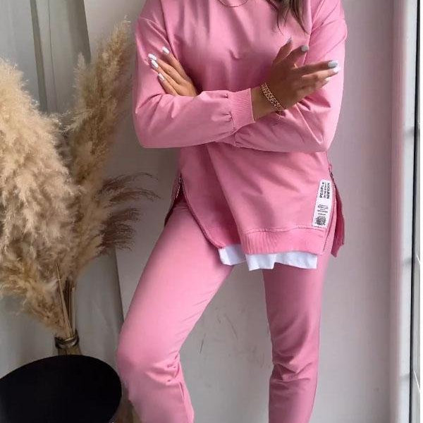 Ensemble Jogging Oversize Superposé Sweat Pantalon Style Casual Moderne