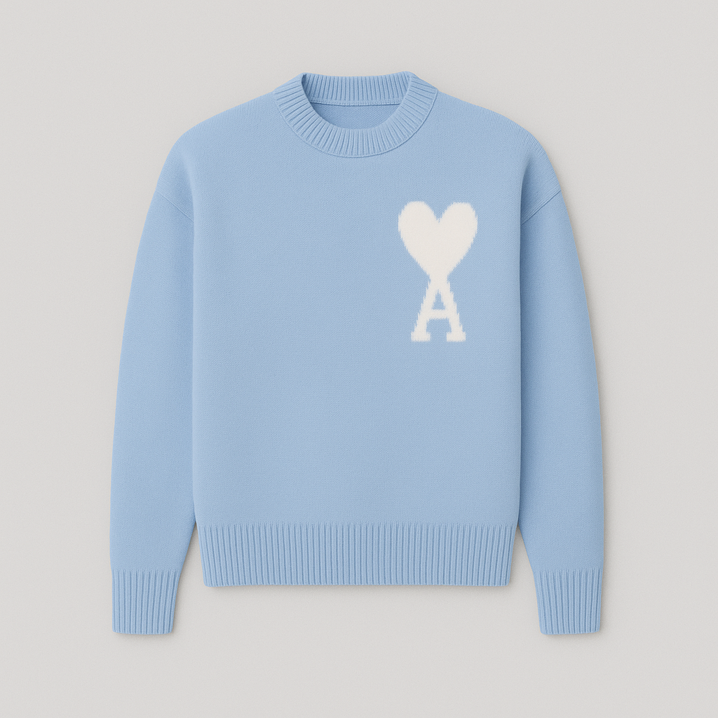 Pull Femme Cœur Lettre Brodé – Sweat Chic Intemporel