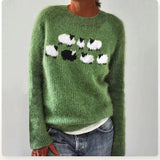 Pull femme en maille Fair Isle col bateau