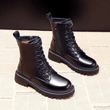 Bottines Montantes Fourrées à Lacets