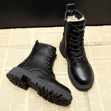 Bottines Montantes Fourrées à Lacets