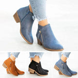 Bottines Femme Zip Élégantes – Bottes Talon Confort
