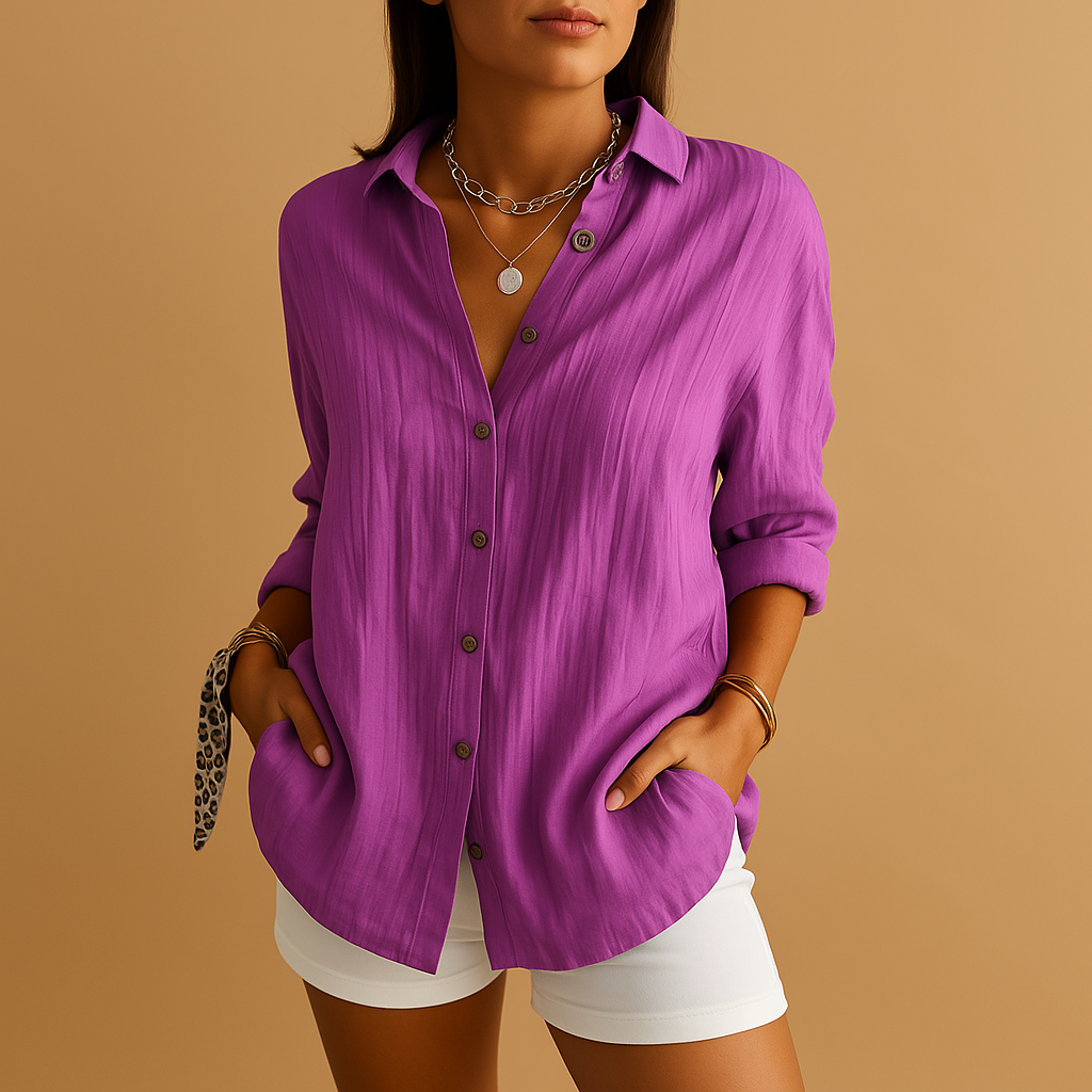 Chemise Longue Décontractée Coupe Ample Élégance Quotidienne
