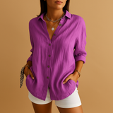 Chemise Longue Décontractée Coupe Ample Élégance Quotidienne