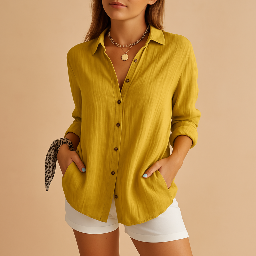 Chemise Longue Décontractée Coupe Ample Élégance Quotidienne