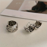 Boucles d'oreilles argent 925 gravées vintage