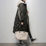Doudoune longue ajustée pour femme, hiver