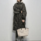 Doudoune longue ajustée pour femme, hiver