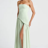 Robe Femme Longue Bustier Fendue Élégante