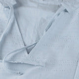 Robe Courte Coton Texturé Col V Confort Léger
