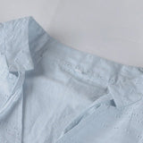 Robe Courte Coton Texturé Col V Confort Léger