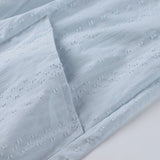 Robe Courte Coton Texturé Col V Confort Léger