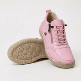 Baskets femme à lacets et zip latéral