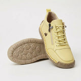 Baskets femme à lacets et zip latéral