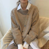 Cardigan Femme Boutonné Col Chemise – Maille Élégante