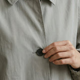 Trench-coat long femme ceinturé à col tailleur
