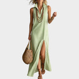 Robe Sans Manches Verte Femme