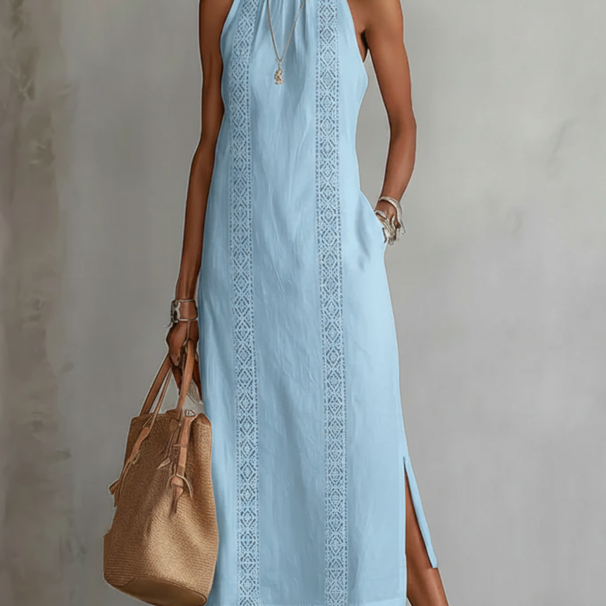 Robe Mi-Longue Blanche Femme